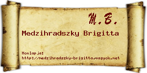 Medzihradszky Brigitta névjegykártya